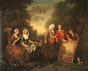 William Hogarth The Fountaine Family Spain oil painting artist